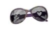 Picture of Girls sunglasses Purple with Flowers design  and heart arms