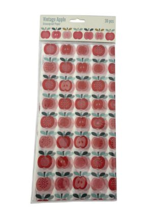 Picture of 30 sheets Vintage Apple Greaseproof Paper NEW