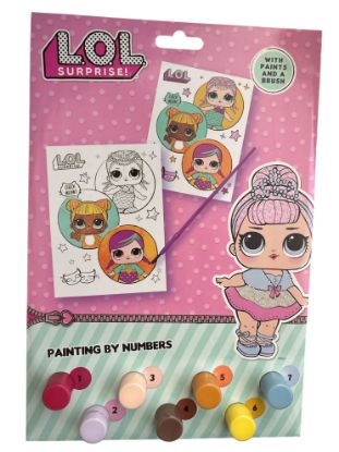 Picture of LOL Surprise Paint by Numbers Activity with paints and brush  NEW