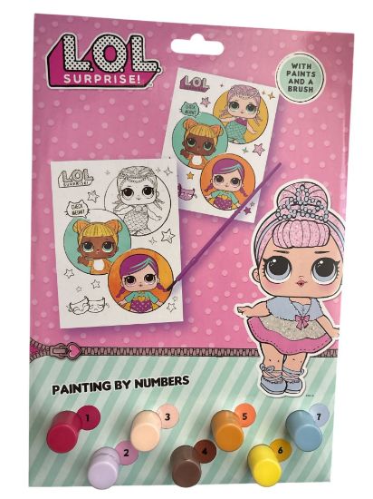 Picture of LOL Surprise Paint by Numbers Activity with paints and brush  NEW
