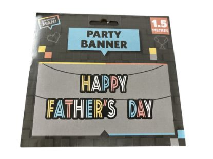 Picture of Happy Fathers Day Banner 1.5m - multi colour NEW
