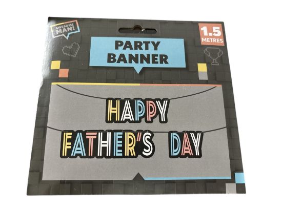 Picture of Happy Fathers Day Banner 1.5m - multi colour NEW