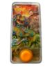 Picture of Dinosaur Water Hoop Game Handheld Travel 13.5cm orange buttons NEW