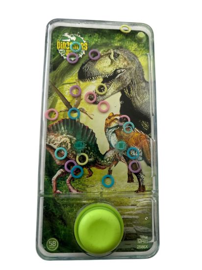 Picture of Dinosaur Water Hoop Game Handheld Travel 13.5cm green button NEW