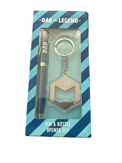 Picture of dad the legend bottle opener and pen set Fathers day gift