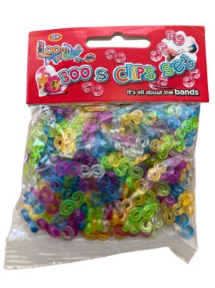 Picture of 300 x S-Clips for loom bands Bracelet Kids Loom Bands multicoloured