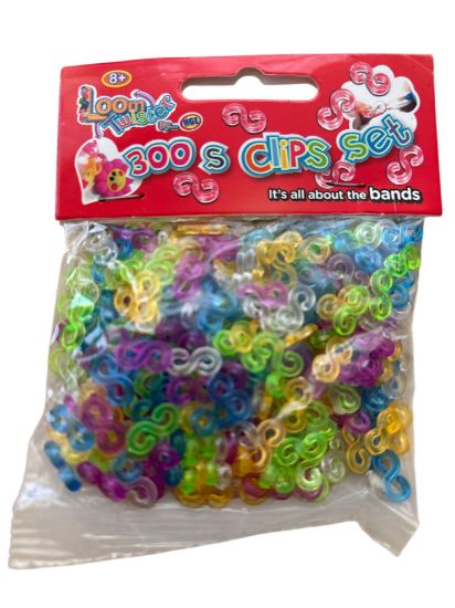 Picture of 300 x S-Clips for loom bands Bracelet Kids Loom Bands multicoloured