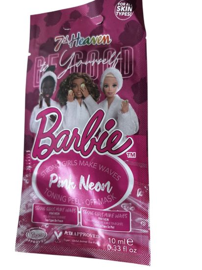Picture of Barbie Face Mask 7th Heaven Pink Neon Toning Peel-off Face Mask Vegan