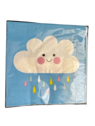 Picture of 20 x Happy cloud napkins blue napkins cloud design NEW
