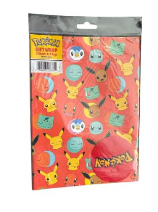 Picture of Pokemon Gift Wrap 2 Sheets +2 Tags Pokemon Gift wrap Picachu