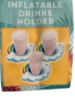 Picture of 3 x inflatable drinks holder drinks floats for pool party etc 3 in the pack cloud with rainbow design