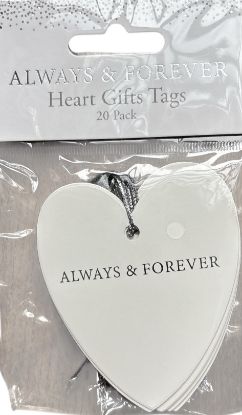 Picture of 20 x Always and Forever Heart Gift Tags Wedding favours, gift tags