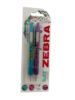 Picture of 2 x zebra z-grip funky ballpoint pens animal brights new boxed