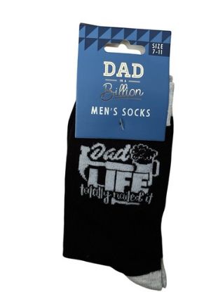 Picture of Life Totally Nailed it DAD Fathers day socks NEW UK7-11