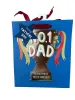 Picture of fathers day gift bag Medium no 1 dad in the world Happy fathers day gift bag NEW