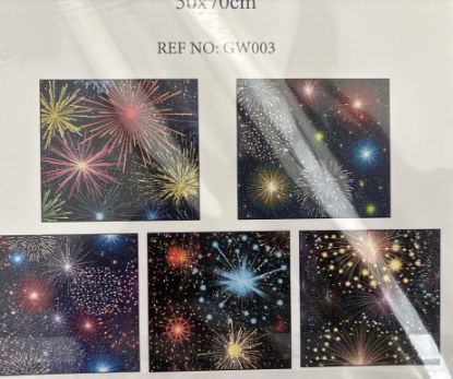 Picture of 10 Sheet of Mix Designer Luxury Soft touch Foiled Christmas Giftwrap Celebration GW003