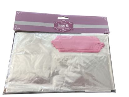 Picture of Hamper kit with Acetate sheet, 140 x 200cm , ribbon, wwith bow and tissue paper
