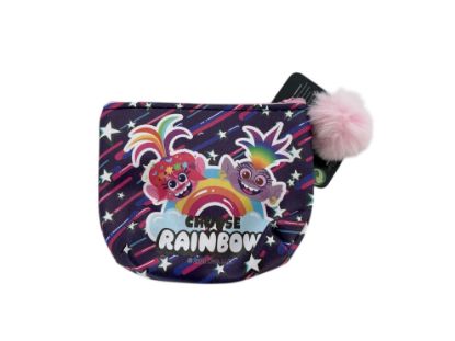 Picture of Trolls Make Up Bag Trolls World Tour Make up bag / purse "Choose Rainbow pom pom