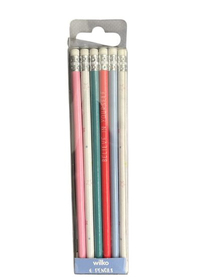 Picture of 6 x quote pencils believe in yourself, you are magic etc NEW