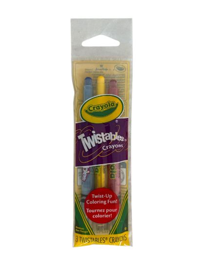 Picture of 3 x crayola crayons Twistables blue red and yellow