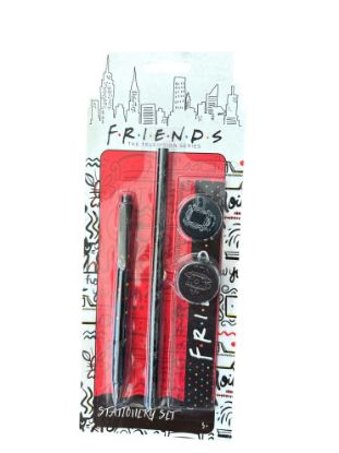 Picture of TV Friends Stationery Set Pen Pencil Ruler Eraser Sharpener 5 piece BOXED