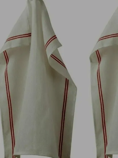 Picture of ikea HILDEGUN Tea towel 45x60cm white / red new