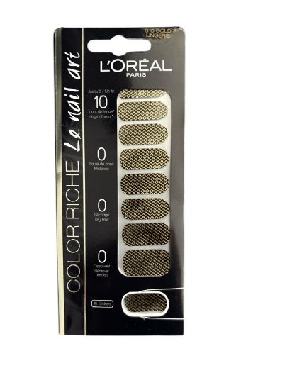 Picture of color riche Nail art L'oreal  18 stickers gold