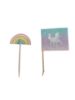 Picture of 12 x Cake Toppers Unicorns and Rainbows Pretty Cake Toppers NEW