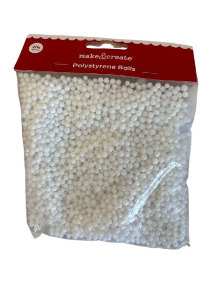 Picture of Mini Foam Ball Polystyrene Spheres Polystyrene mini balls 20 grams NEW