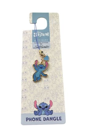 Picture of DISNEY LILO & STITCH PHONE CHARM BAG with blue heart CHARM NEW