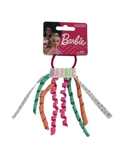 Picture of Barbie Hair Bobble With Curls barbie Slogan Charm Barbie Hair Accessory New