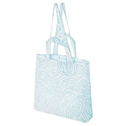 Picture of Ikea Skynke Carrier Blue White Geometric Reusable Foldable 36 cm 605.443.91