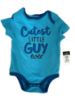 Picture of Boys blue babygrow body suit cutest little guy ever 6-9 months NEW  / 0-3 months