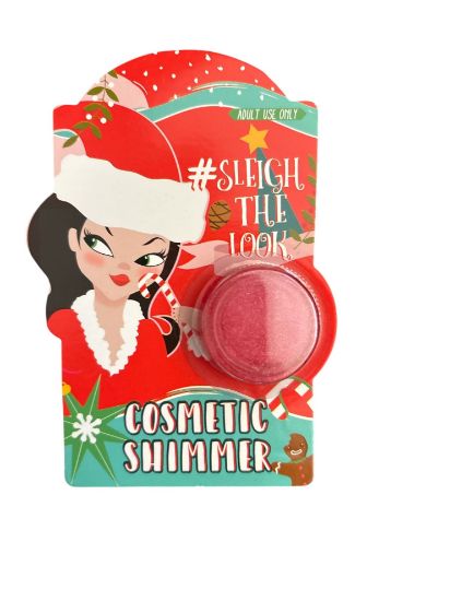 Picture of Sleigh the Look Cosmetic Shimmer Red cosmetic shimmer Make Up Glitter Face Body christmas shimmer make up