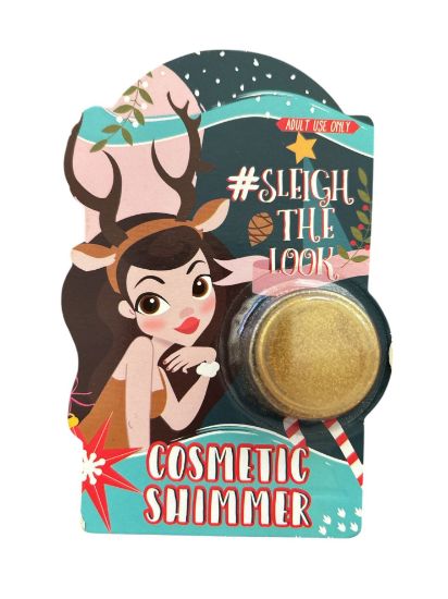 Picture of Sleigh the Look Cosmetic Shimmer gold cosmetic shimmer Make Up Glitter Face Body christmas shimmer make up