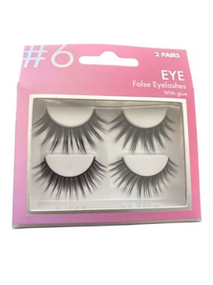 Picture of 2 x pairs #6 False Eyelashes boxed NEW with glue