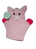 Picture of Pig bath Mitt Glove pink pig Bath Mitt Flannel pig wash mitt wash cloth NEW