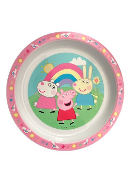 Picture of BNWT New Plastic 21cm Plate - Peppa pig sunshine Plate - Reusable summer design
