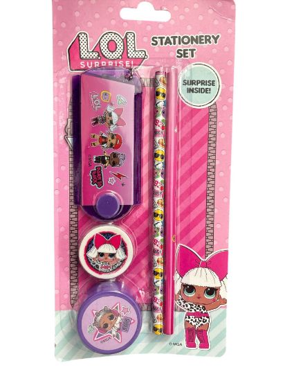 Picture of 5 piece LOL Surprise Stationery Set Boxed NEW hidden mirror in ruler