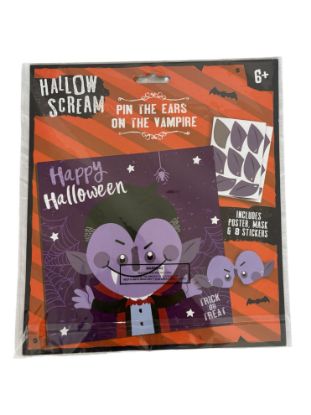 Picture of Halloween Party Game pin the ears on the vampire party game NEW