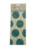 Picture of 10 sheets Turquoise spots On White Tissue Paper new