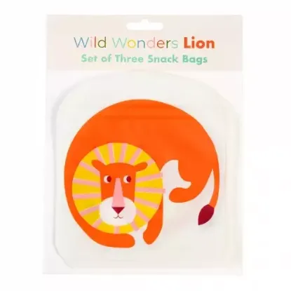Picture of 3 x LION SNACK BAGS resusable lion snack bags NEW