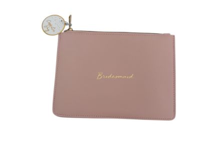 Picture of Bridesmaid Cosmetic Bag in pink, Gift for Bridesmaid Wedding NEW