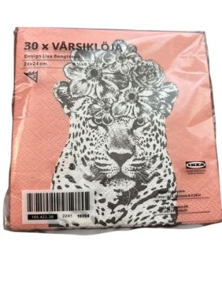 Picture of 30 x VÅRSIKLÖJA Paper napkins Ikea Animal Design Peach 105.422.38