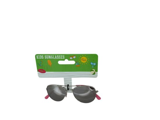 Picture of Girls mirrored pilot sunglasses with pink handles NEW