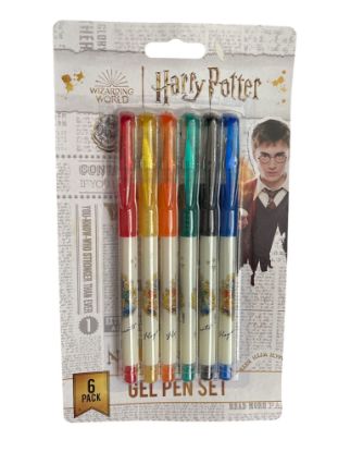 Picture of 6 Pack Harry Potter Hogwarts Gel Pens NEW