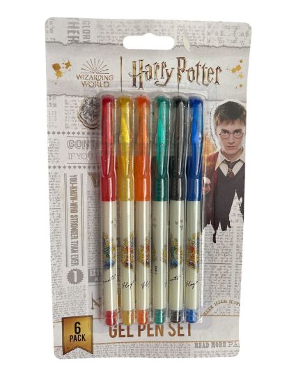Picture of 6 Pack Harry Potter Hogwarts Gel Pens NEW