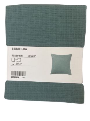 Picture of Ikea EBBATILDA Grey-Turquoise Cushion Cover 50x50cm NEW