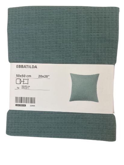 Picture of Ikea EBBATILDA Grey-Turquoise Cushion Cover 50x50cm NEW