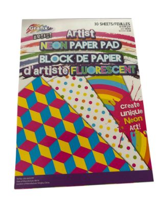 Picture of 30 sheets artist neon paper pad fluorescent new